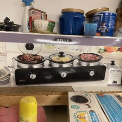 Bella Triple Slow Cooker Buffet