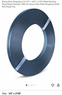 Bluing Steel Strapping Coil 3/4" x 2150' - NEW!