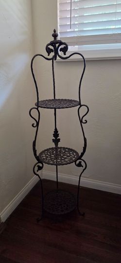 Wrought iron 3 tier stand