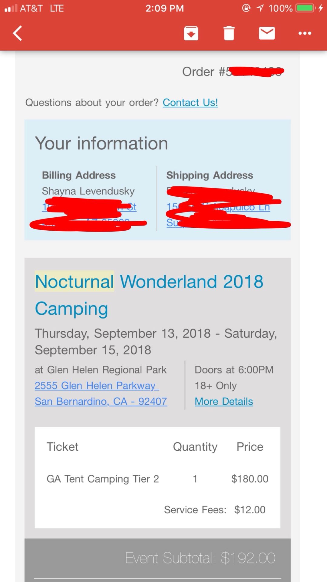 Nocturnal Wonderland Tent camping