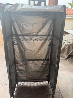 Commercial  Wire shelf 36x 18 x 72 H with dust   proof cover