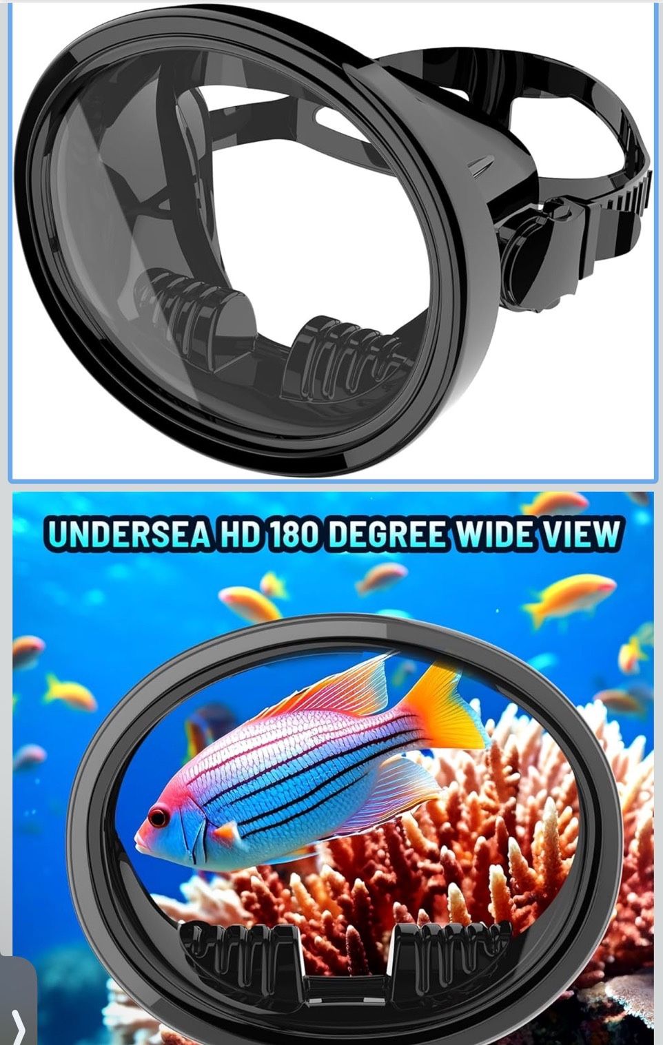 Diving Mask Scuba Mask Spearfishing Mask Freediving Water Mask Tempered Glass Oval HD Anti-Fog Scuba Goggles for Adults