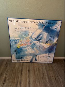 Very Cool Michael Heizer Metal Framed Abstract ArtGeometrische Extraktion 1984, 83