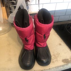 Polo By Ralph Lauren Girls Size 10 Winter Boots 