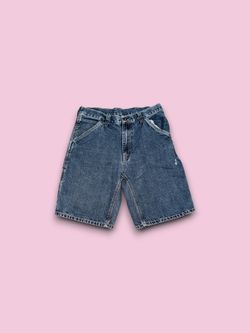 Vintage Y2K Faded Glory Baggy Cargo Denim Jean Shorts Mens Size 32