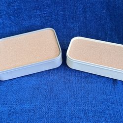 Two IKEA Metal Storage Boxes With Lids