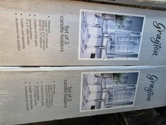 2 Sets of 3 Grayton Stemmed Candle Holders