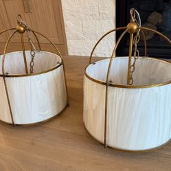 TWO Elaine Round Metal Chandeliers (21”)