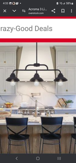 Acroma 3 Light 32 Inch Linear Modern Farmhouse Rectangle Chandelier-UL