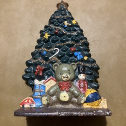 Antique Cast Iron Christmas Tree Door Stop