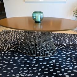 INK + IVY Mercer 68" Wide Bronze Oval Dining Table