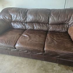 Brown Leather Couch