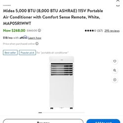 Midea 8000 Btu Portable Air Conditioner 