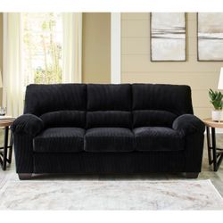 New Black Corduroy Sofa! $595 Payment Plans Are Available!  