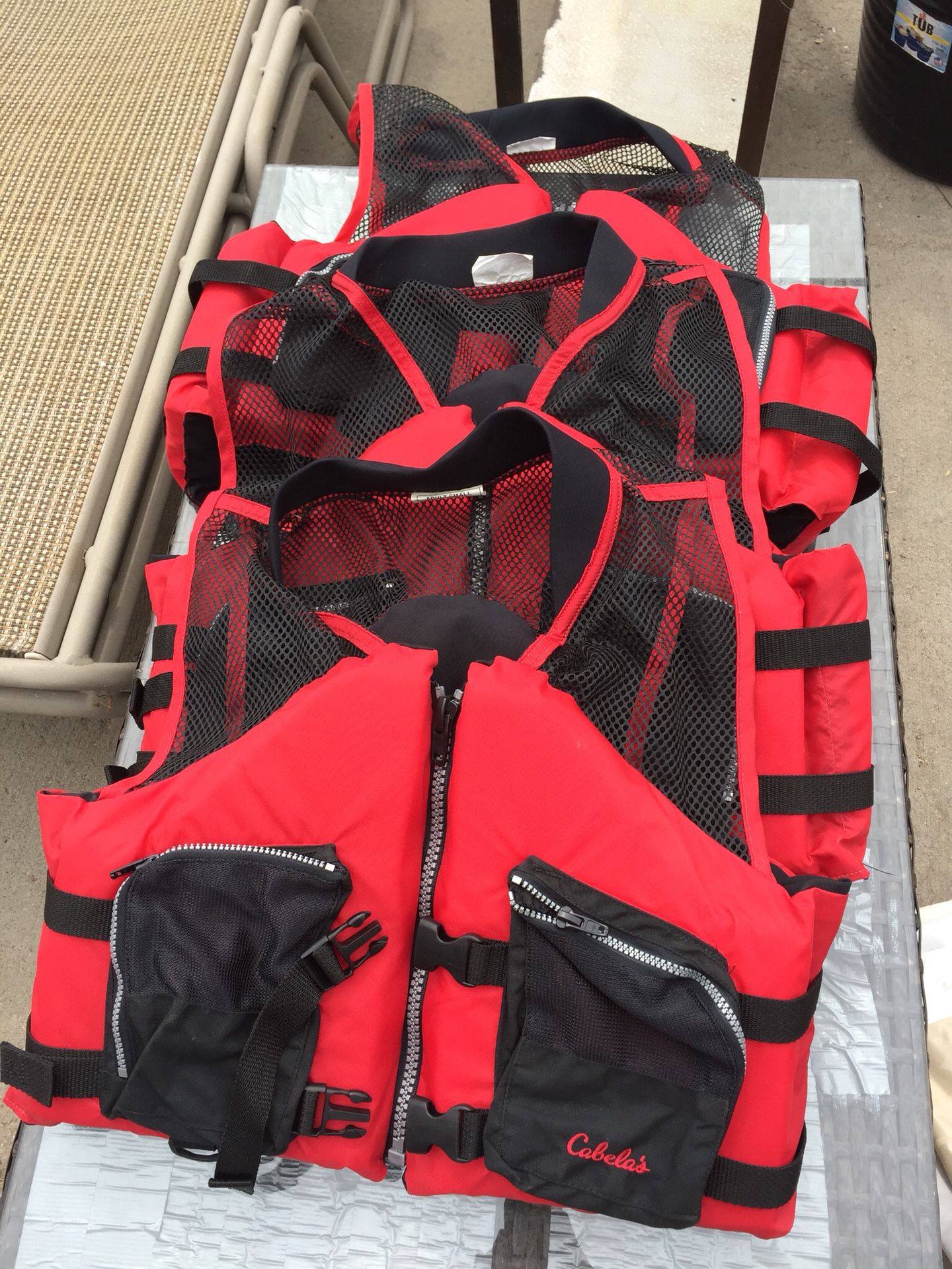 Adult Life vests from Cabela’s