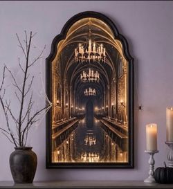 Martha Stewart Halloween Mirror Chandelier Harry Potter Hogwarts Dining Hall NEW