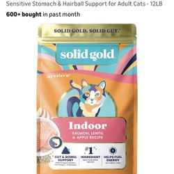 Solid Gold Indoor Dry Cat Food - Grain Free & Gluten Free - Salmon Cat Food Dry Kibble for Indoor Cats for Gut Health - Sensitive Stomach & Hairball S