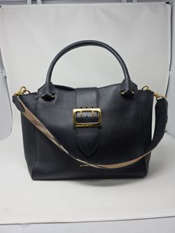 Black Leather Tote Bag