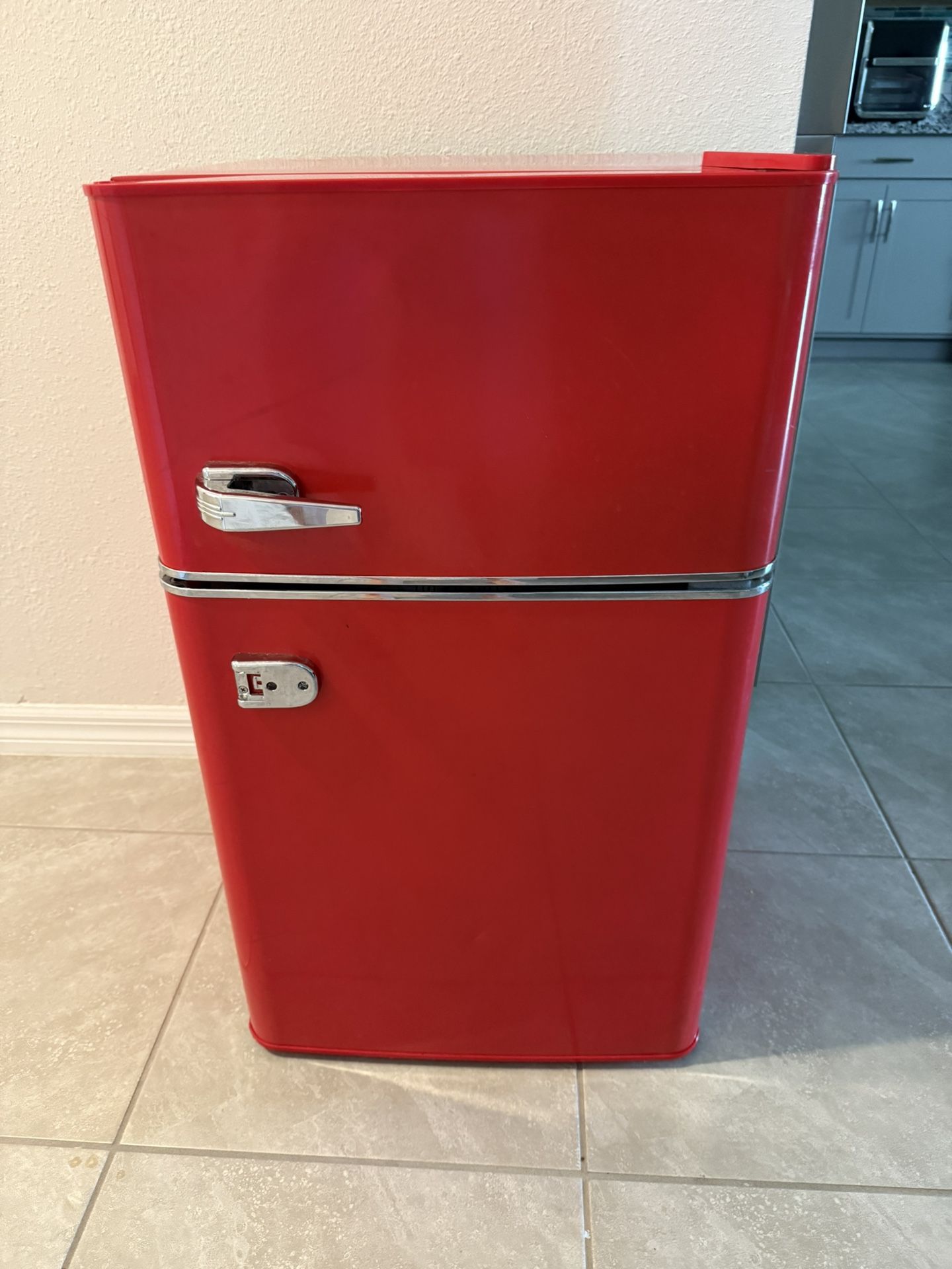 Red Mini Fridge And freezer