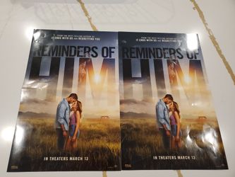 NEW Reminders of Him Movie Posters Lot of 2 March 13th in Theaters Paper 17 x 11 Colleen Hoover 