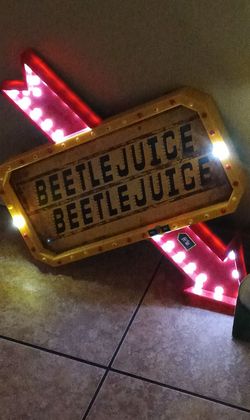 Beetlejuice LED Marquee Light-Up Sign & PosterBoard