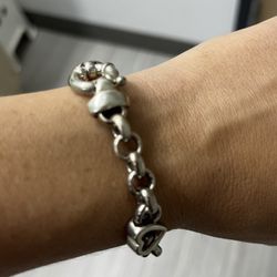 Thick Sterling Silver Bracelet (Small)