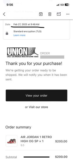Jordan 1 x Union Collaboration