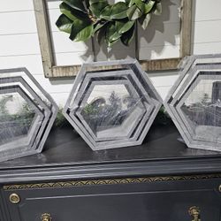 Wall Mounted Octagon Shelves