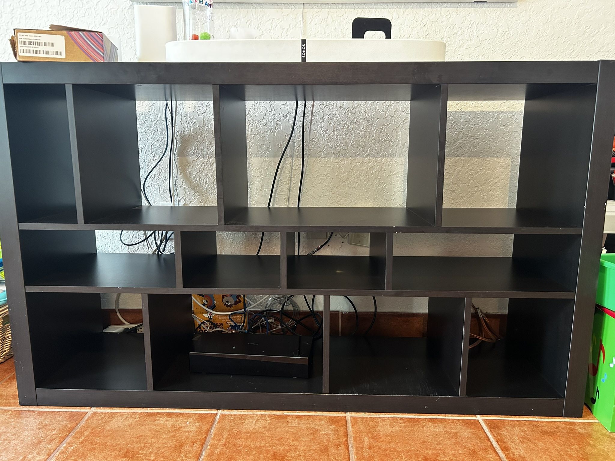 Black Bookshelves/ TV Rack