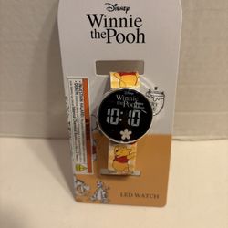 Disney Winnie The Pooh With Strawberry Child Unisex LED Watch Silicone Strap New