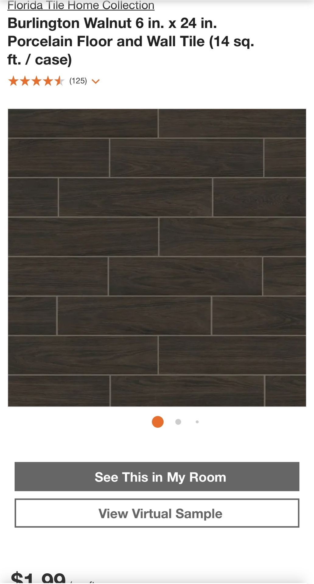 Florida Tile Home Collection Burlington Walnut 6 in. x 24 in. Porcelain Floor and Wall Tile (14 sq. ft. / case)