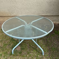 Outdoor Glass Top Table