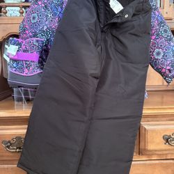 Children’s Place Snow Pants Size 6X-7 Boys Or Girls Elastic Waist With Boot Insert Lining 