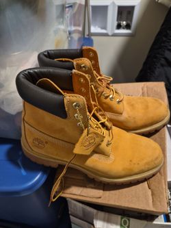 Men timberland boots , wheat color ,