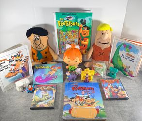 The Flintstones Collectibles Lot – Plush, Books, DVDs, Figures