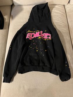 Sp5der Black Graphic Hoodie