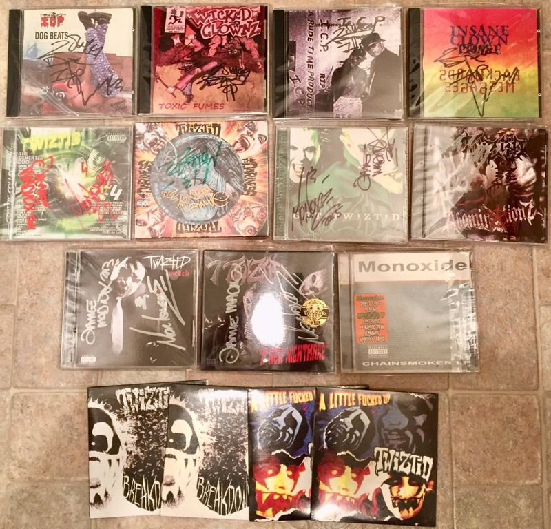 Rare & Autographed: PSYCHOPATHIC RECORDS - ICP, TWIZTID, PJB, MYZERY