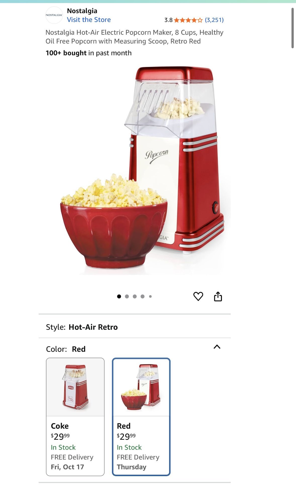 Nostalgia Electrics Popcorn Maker 