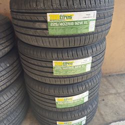 225/40R18 FOUR NEW TIRES WITH FREE ALIGNMENT 