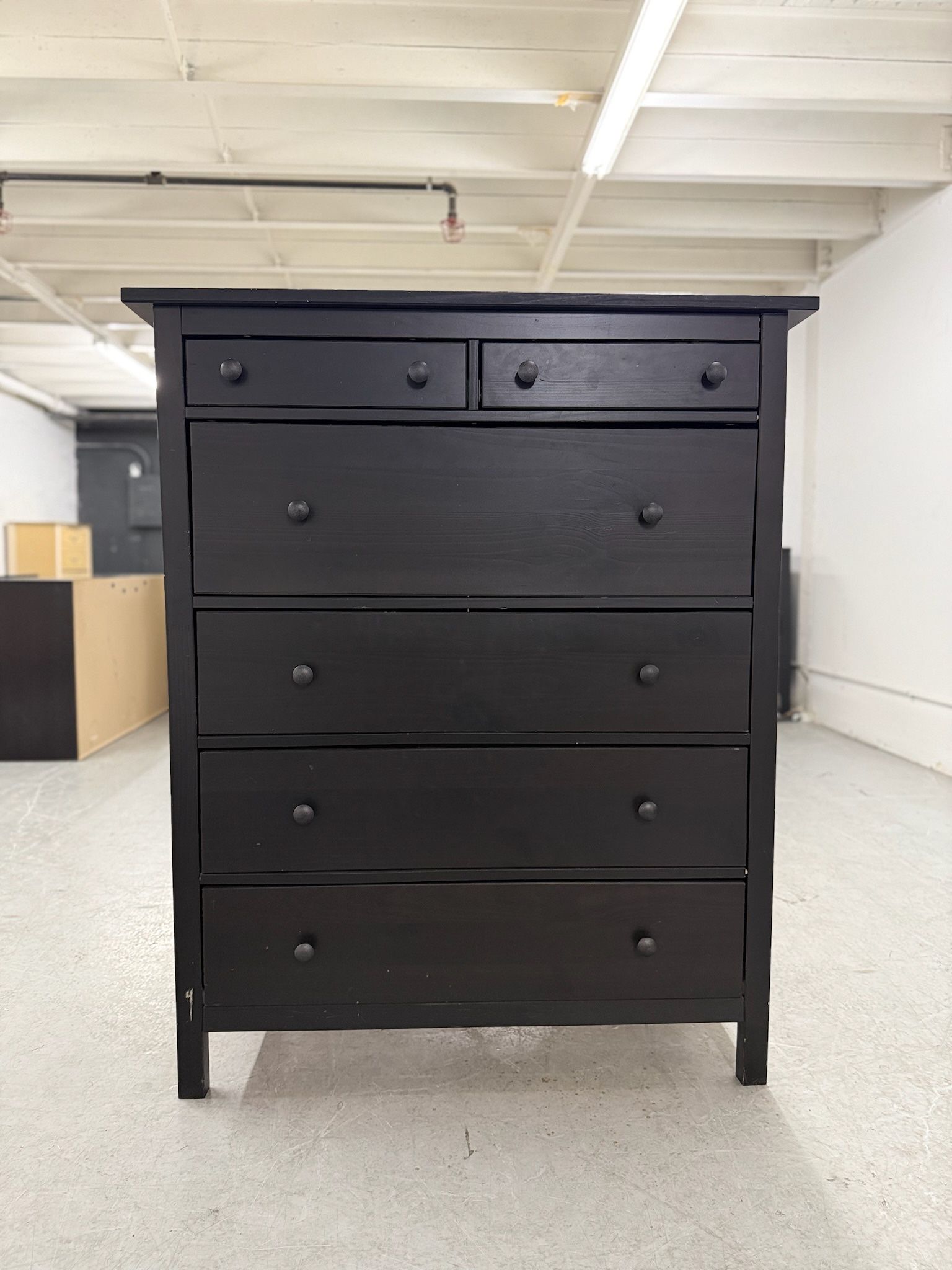Large Tall Black IKEA Hemnes 6 Drawer Dresser