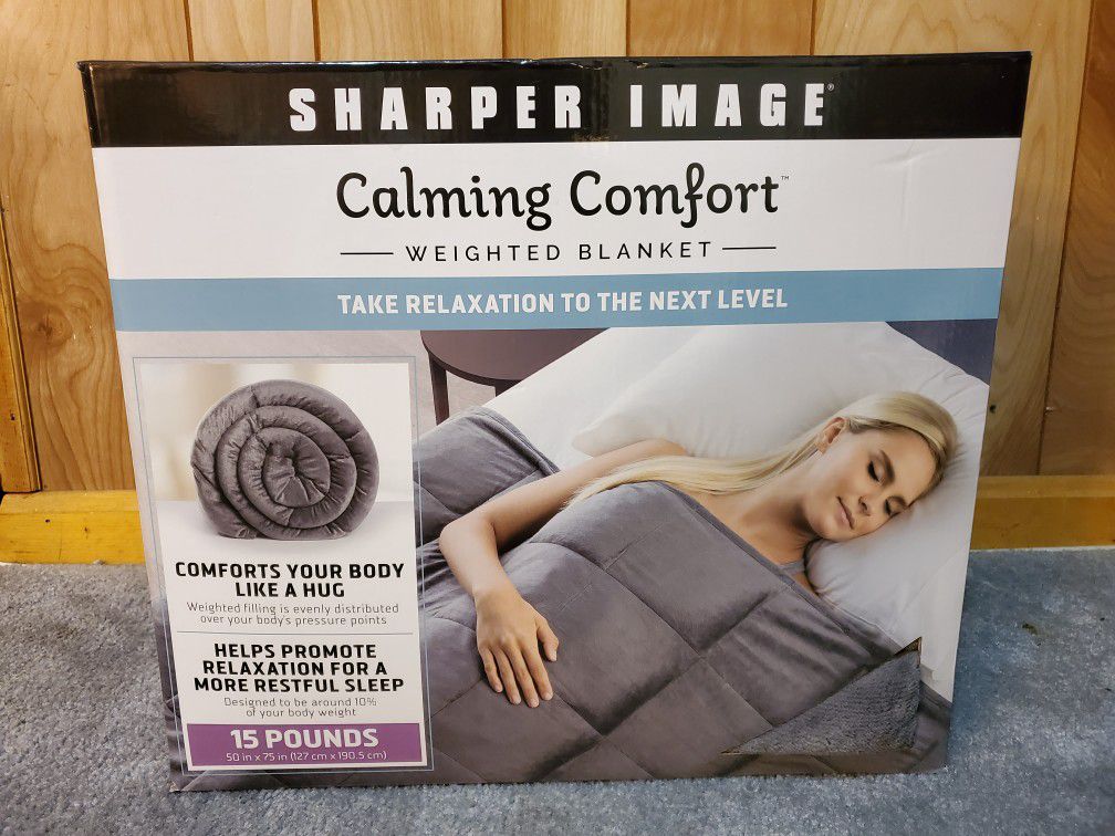 Sharper Image weighted blanket, 15 pounds. Box never opened!