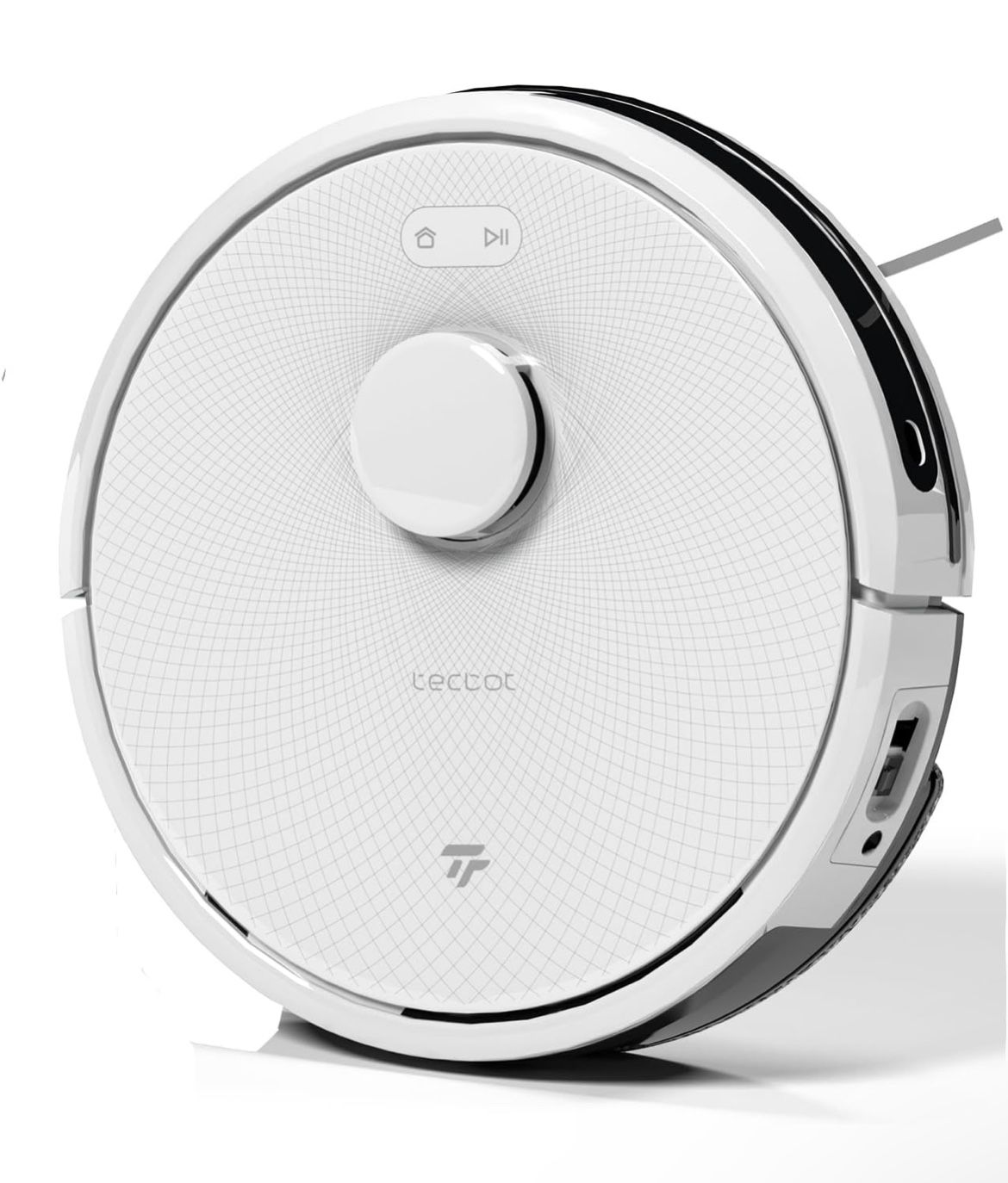 White TECBOT 2-in-1 Robot Vacuum Cleaner with LIDAR Navigation, Precision Mapping,4000 Pa Suction 150 Mins Run Time,Self-Charging Robotic Vacuum