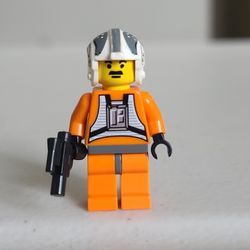 Vintage Lego Star Wars Biggs Mustache Rebel Pilot Minifigure