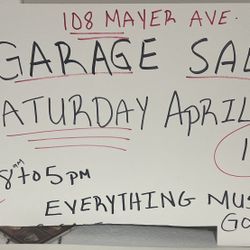  “GARAGE SALE TODAY – EVERYTHING MUST GO CHEAP”