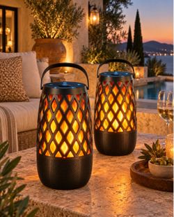 Flame Effect Bluetooth Speaker Lantern