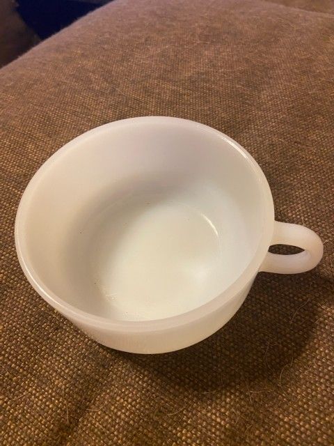 Glasbake Milk Glass Chili Bowl