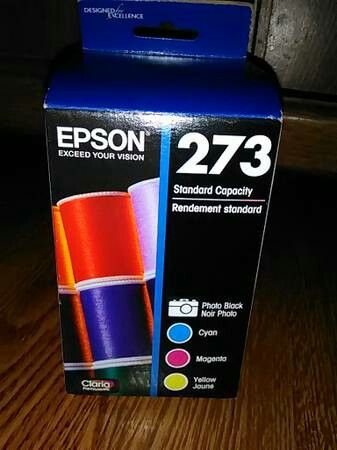 Epson Colored Ink #273 ~ 4 Ink Cartridges ~ Sealed, New!