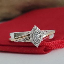 Anillos De Mujer De Oro 10k 14k  Con Diamantes  Para Un Buen Regalo De Navidad Reales   Garantizados 