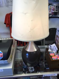 Touch on espresso silver table lamp 24 in. New