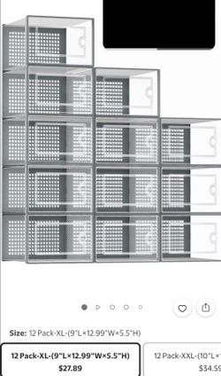 Stackable shoe box 12pc